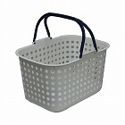 ドットバスケット浅型ホワイト