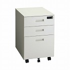 スチールデスクワゴンダイヤル錠　幅３９０ホワイト