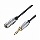 オーディオ延長ケーブル３．５φメス‐オス３．５ｍ黒