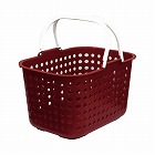 ドットバスケット浅型レッド
