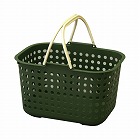 ドットバスケット浅型カーキ