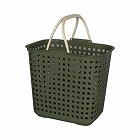 ドットバスケット深型カーキ