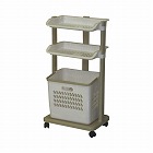 オプトランドリーラック３段　ベージュ