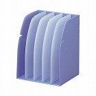 ブックスタンド５仕切　水色　８セット