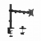 液晶モニターアームクランプ式　４軸　１画面ブラック