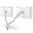 モニターアーム　デュアル　ガス式　ホワイト