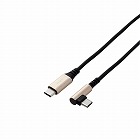 ＵＳＢ‐Ｃケーブル　ＰＤ　Ｌ字　２ｍ　ブラック