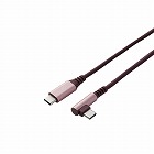 ＵＳＢ‐Ｃケーブル　ＰＤ　Ｌ字　２ｍ　ピンク