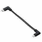 ｉＰｈｏｎｅ充電ケーブル　フラット　０．１ｍ　黒