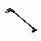 ｉＰｈｏｎｅ充電ケーブル　０．１ｍ　Ｌ字　黒