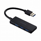ＵＳＢハブ（ＵＳＢ‐Ａ×３）バスパワー　ブラック