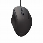 有線マウス　静音　３ボタン　Ｓサイズ　ブラック
