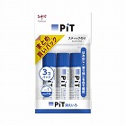 スティックのり消えいろピットＳ　１パック（３本入）