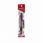 油性２色ボールペン　リポーター２　透明　１本Ｘ５