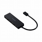 ＵＳＢハブ　Ａ×４　Ｃ端子　ケーブル１５ｃｍ　黒