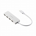 ＵＳＢハブ　Ａ×４　Ｃ端子　ケーブル１５ｃｍ　白
