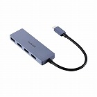 ＵＳＢ３．２ハブ　Ａ×４　ケーブル１５ｃｍ　青