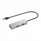 ＵＳＢ‐Ａ接続　ＬＡＮアダプターハブ付　シルバー