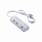 電源タップ　１ｍ　３個口　個別スイッチ　ホワイト
