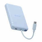 モバイルバッテリー　５０００ｍＡｈ　一体型　ブルー