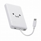 モバイルバッテリー５０００ｍＡｈ一体型　しろちゃん