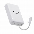 モバイルバッテリー１００００ｍＡｈ一体型しろちゃん
