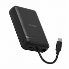 モバイルバッテリー１００００ｍＡｈ一体型　ブラック