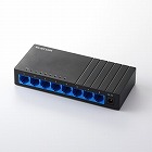 スイッチングハブ　８ポート　プラ筐体　ブラック