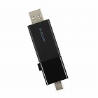 ＵＳＢメモリ１２８ＧＢ　ＵＳＢ３．２　スライド　黒