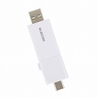 ＵＳＢメモリ１２８ＧＢ　ＵＳＢ３．２　スライド　白