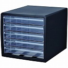 ＨＳ‐９１７　レターケース　浅５段　ブラック