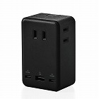 電源タップ　コンセント×３　Ｃ×２　Ａ×１　黒