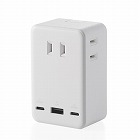 電源タップ　コンセント×３　Ｃ×２　Ａ×１　白