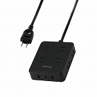 電源タップ　ＵＳＢ延長コード　８個口　ブラック