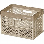 折りたたみバスケットＭ　ベージュ×１０