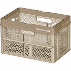 折りたたみバスケットＬ　ベージュ×１０