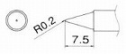 Ｒ０．２ｍｍ　交換用こて先