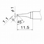 １．０ｍｍ　交換用こて先
