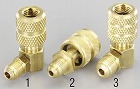 Ｆ１／４”ｘＦ１／４”　クイックシールアダプター（Ｌ型）