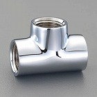 Ｒｃ１／２”ｘＲｃ１／２”　給水管チーズ（クロムメッキ）
