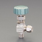 １０ｍｍ　ｘ　Ｒ１／４”　ニードルバルブ（アングル型／ステンレス製）