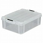 ５２５ｘ３８０ｘ１８２ｍｍ　収納ケース（バックル付／クリア／５個）