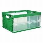 ３５０ｘ２５０ｘ１７０ｍｍ／１１．８Ｌ　折畳コンテナ（緑）