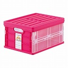 ２５８ｘ３５８ｘ１７７ｍｍ／１１．８Ｌ　折畳コンテナ（ピンク）