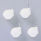 引き出し式収納ケース用キャスター（４個／白）