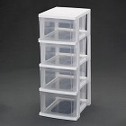 ３０９ｘ３８０ｘ　７７８ｍｍ　引出し式収納ケース（４段）