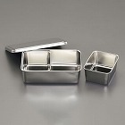 ２２３ｘ１４７ｘ　６３ｍｍ　ふた付ボックス（ステンレス製）