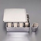 ３２７ｘ２８６ｘ　６３ｍｍ　パーツケース（ステンレス製／１２個）