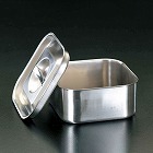 １６５ｘ１６５ｘ７５ｍｍ　ふた付ＢＯＸ（ステンレス製）