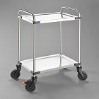 ６３０ｘ４００ｍｍ／１２０ｋｇ　運搬車（二段／ブレーキ付／ｓｕｓ